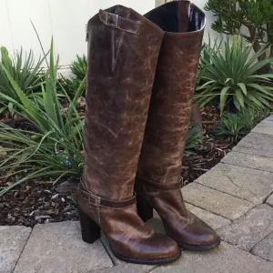 Charles David Made In Italy Leather Western Boot
