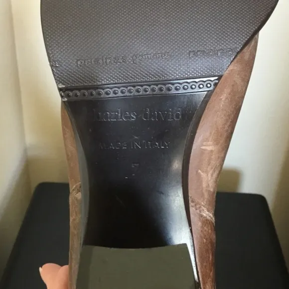 Charles David Made In Italy Leather Western Boot