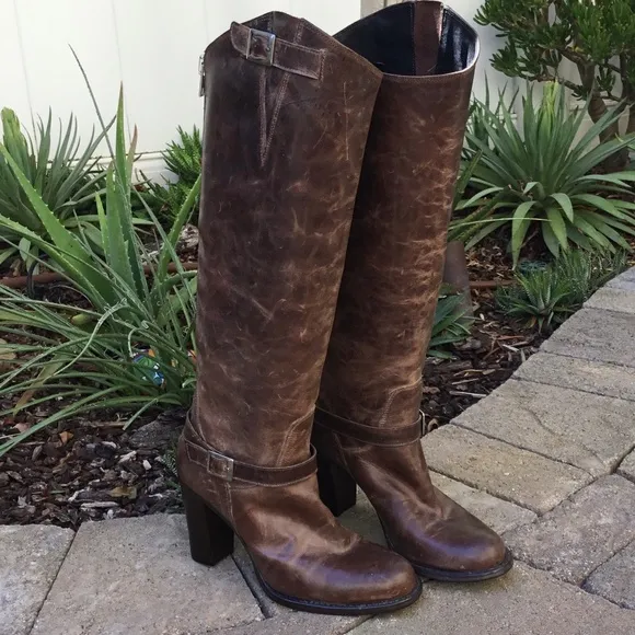 Charles David Made In Italy Leather Western Boot