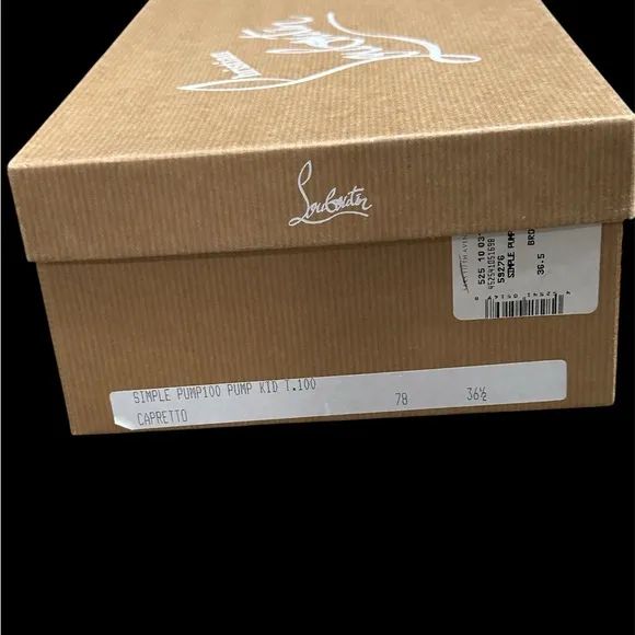 Christian Louboutin Brown Leather Capretto Simple Pumps Size 6.5