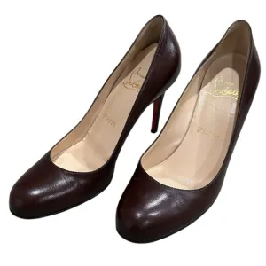 Christian Louboutin Brown Leather Capretto Simple Pumps Size 6.5