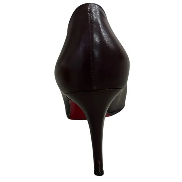 Christian Louboutin Brown Leather Capretto Simple Pumps Size 6.5