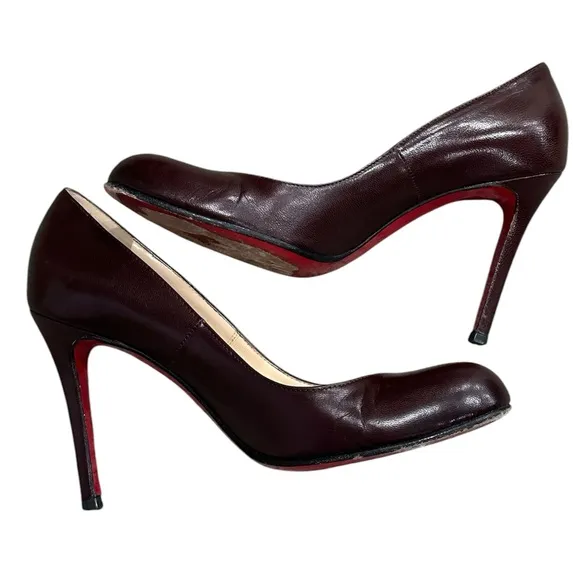 Christian Louboutin Brown Leather Capretto Simple Pumps Size 6.5
