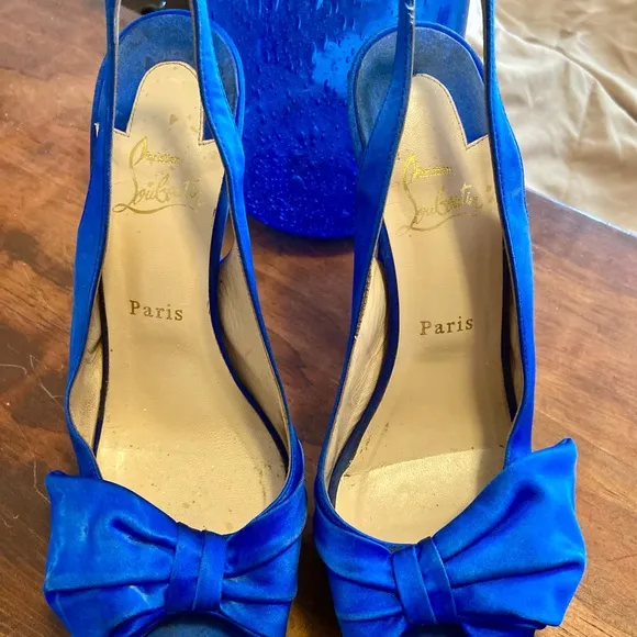 Christian Louboutin Royal Blue Slingbacks