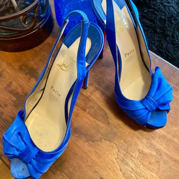 Christian Louboutin Royal Blue Slingbacks