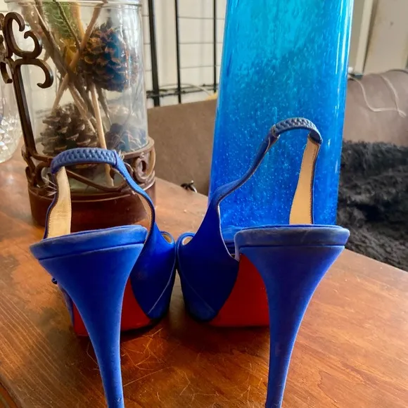 Christian Louboutin Royal Blue Slingbacks