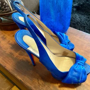 Christian Louboutin Royal Blue Slingbacks