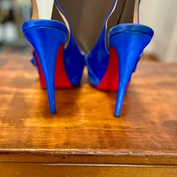 Christian Louboutin Royal Blue Slingbacks