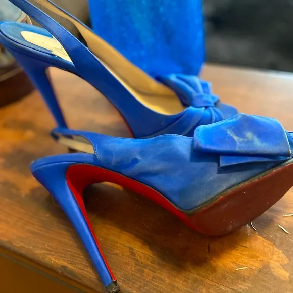 Christian Louboutin Royal Blue Slingbacks