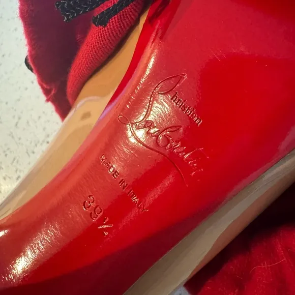 Christian Louboutin Tan Red Heels