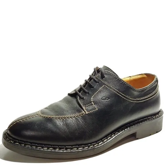 Christian Pellet Women's Black Leather Urban Oxford Sz 9 &quot;CP&quot; Embossed.