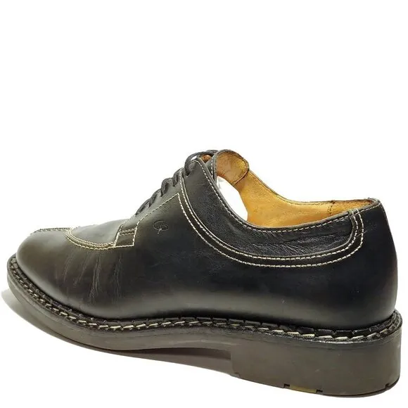 Christian Pellet Women's Black Leather Urban Oxford Sz 9 &quot;CP&quot; Embossed.