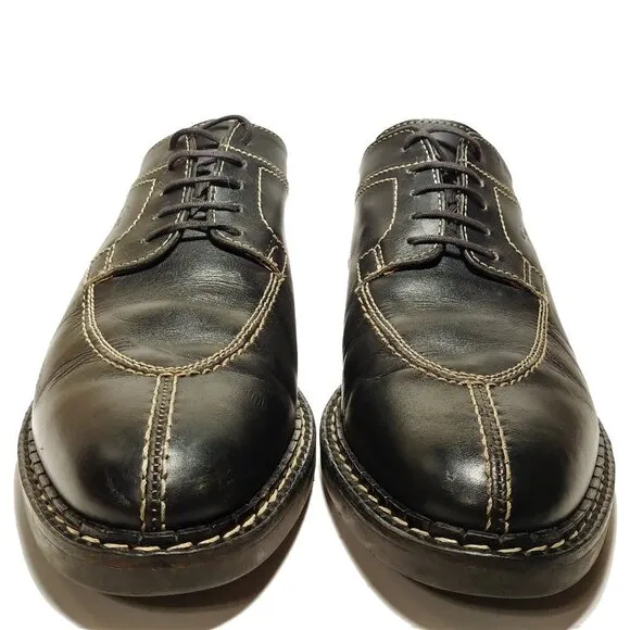 Christian Pellet Women's Black Leather Urban Oxford Sz 9 &quot;CP&quot; Embossed.