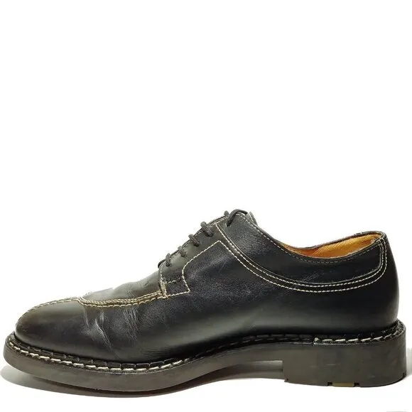 Christian Pellet Women's Black Leather Urban Oxford Sz 9 &quot;CP&quot; Embossed.