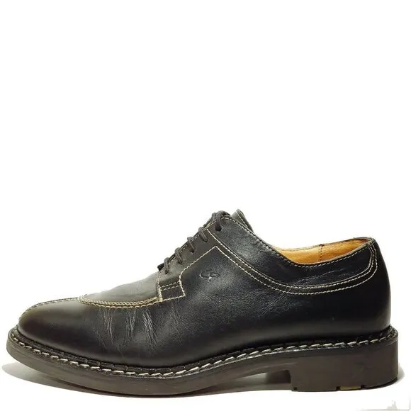Christian Pellet Women's Black Leather Urban Oxford Sz 9 &quot;CP&quot; Embossed.