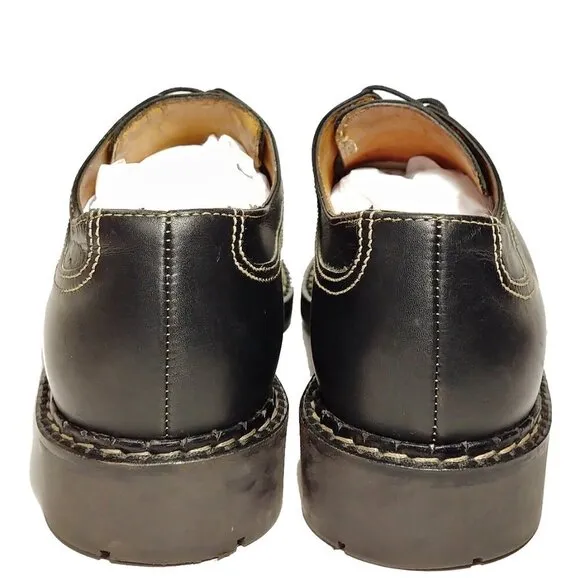 Christian Pellet Women's Black Leather Urban Oxford Sz 9 &quot;CP&quot; Embossed.