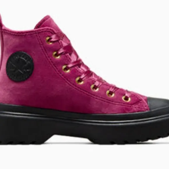 Chuck Taylor All Star Lugged Lift Platform Velvet women shoes size7.5 new