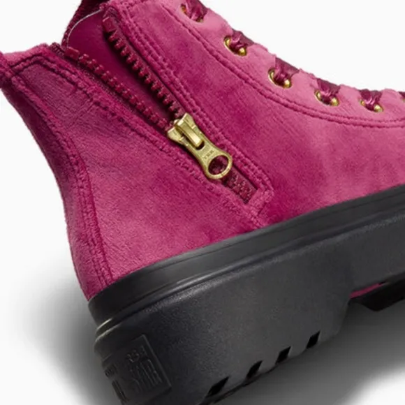 Chuck Taylor All Star Lugged Lift Platform Velvet women shoes size7.5 new