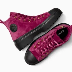 Chuck Taylor All Star Lugged Lift Platform Velvet women shoes size7.5 new