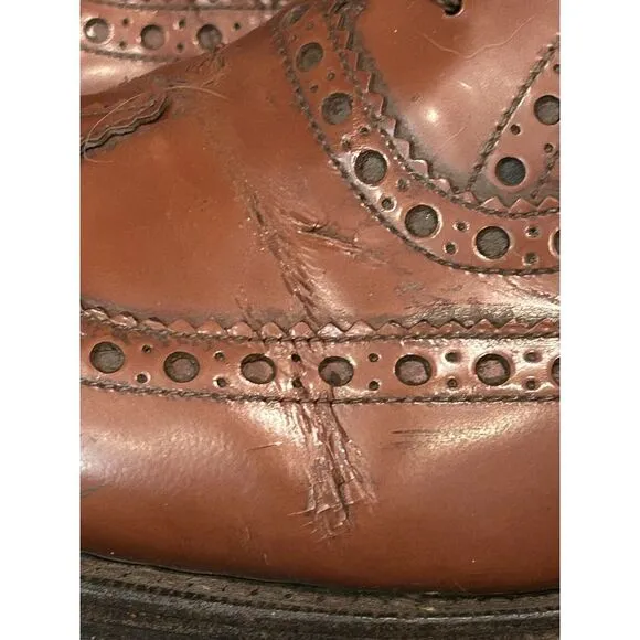 Churches Of England Burwood Brown Leather Brogues Size 9