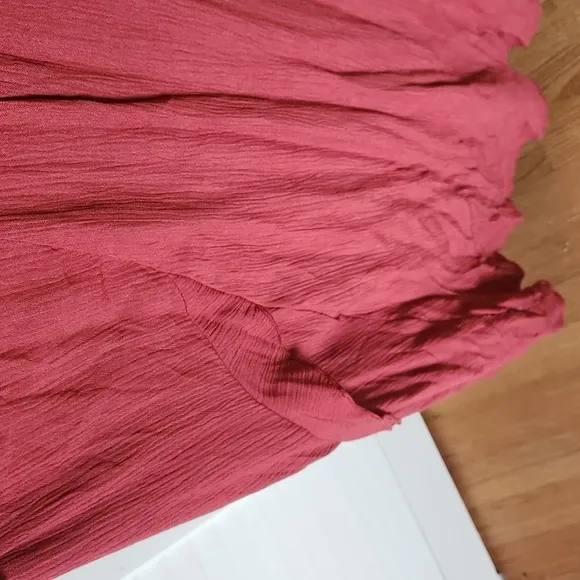 City Chic Lost Angel Size 16 Rust Peasant/Bohemian Maxi Dress