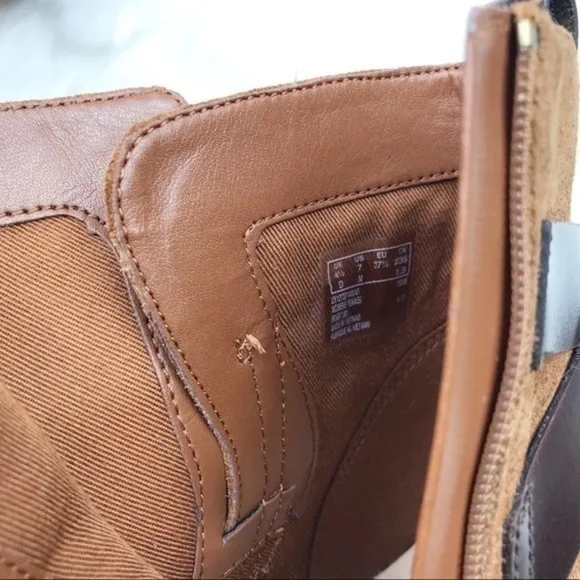 Clarks Artisan brown suede style wrap ankle boots