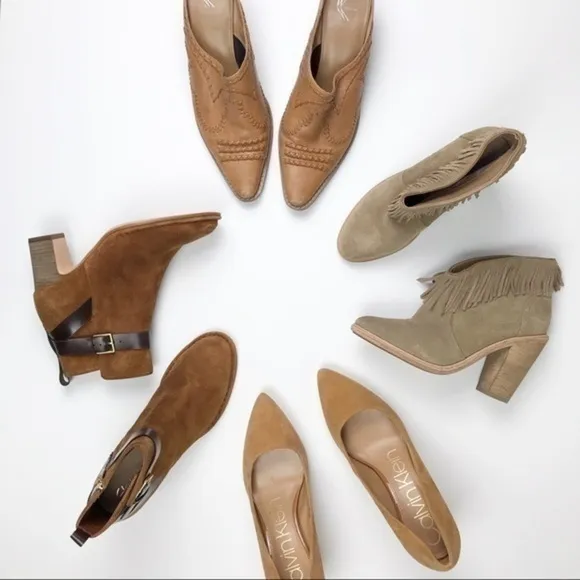 Clarks Artisan brown suede style wrap ankle boots