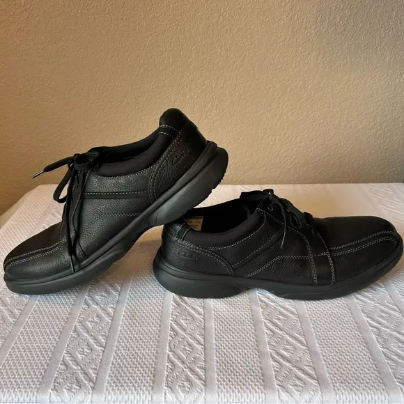 Clark’s Collection Men’s Black‎ Leather Lace Up Casual Oxford Shoes Size 13W