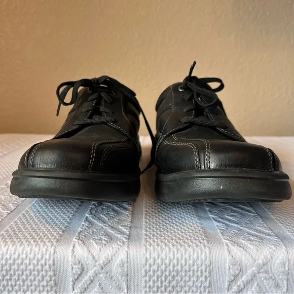 Clark’s Collection Men’s Black‎ Leather Lace Up Casual Oxford Shoes Size 13W