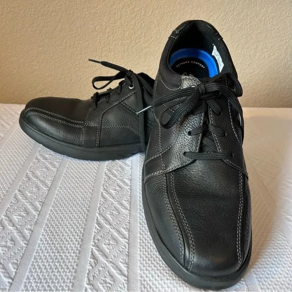 Clark’s Collection Men’s Black‎ Leather Lace Up Casual Oxford Shoes Size 13W