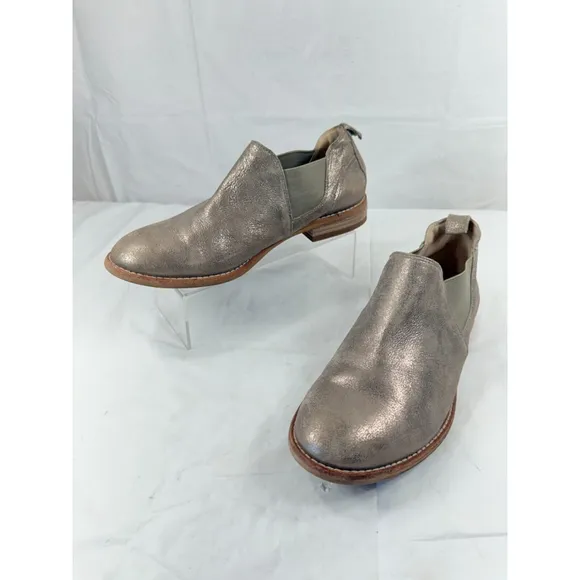 CLARKS EDENVALE PAGE Fashion Shoe Boots PEWTER SUEDE size 10