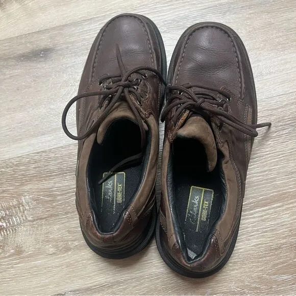 Clarks Mens Waterproof Brown Leather Gore-Tex Walking Shoes Size 9M 78921