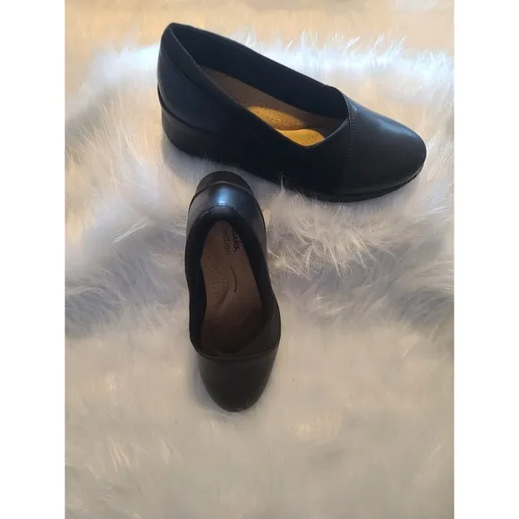 Clarks Sattyn Walk 10 Womens Black Shoes
