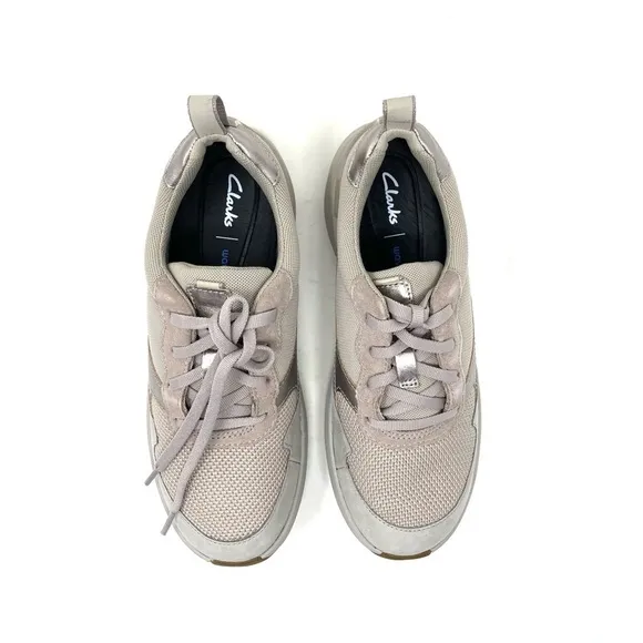 Clarks Wave 2.0 Move Women's Walking Shoes Stone WIDE