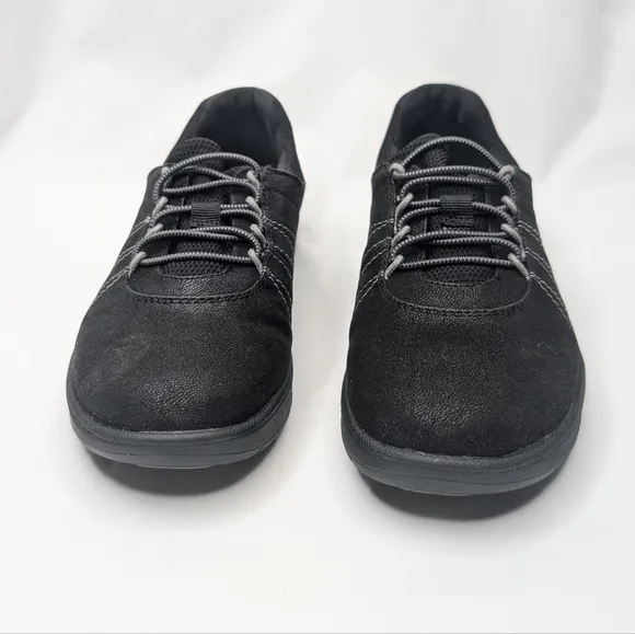 Clarks Women's Adella Stroll  Slip On Sneaker Black Shoes Cloudsteppers Walking
