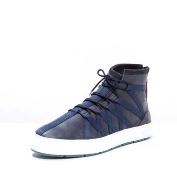 Clarks X Christopher Raeburn Laika Hightop Trainers, Men's Blue Sneakers Shoes