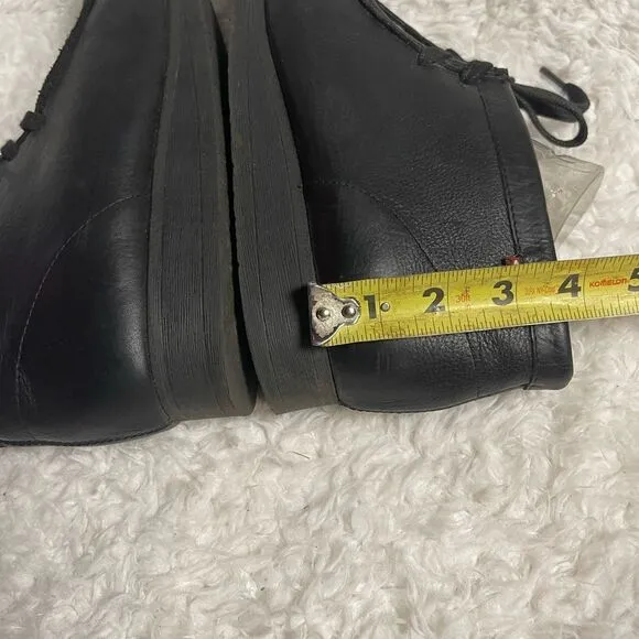 Clarks Original Wallabees Men's Black Leather lo-top Shoes Size 11