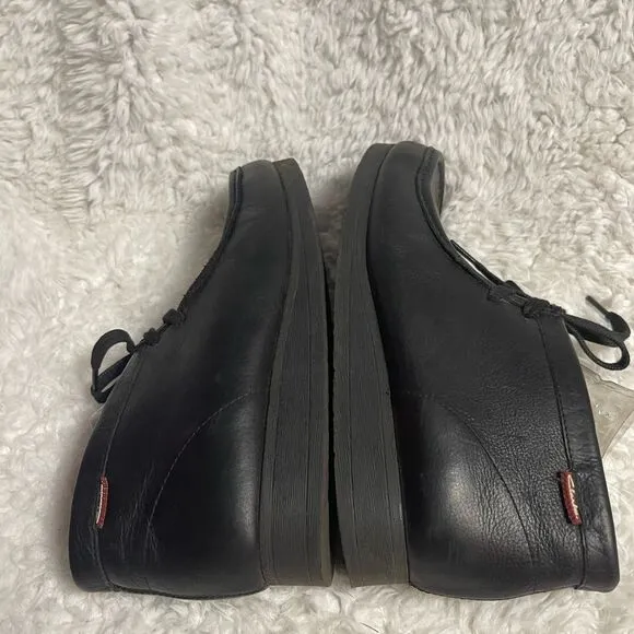 Clarks Original Wallabees Men's Black Leather lo-top Shoes Size 11