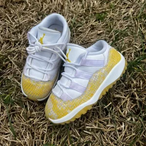 CLEAN Air Jordan 11 Yellow Snakeskin size 8c Toddler shoes
