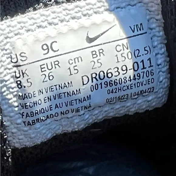 CLEAN Nike Air Max 97 size 9c Triple Black Toddler shoes 2024