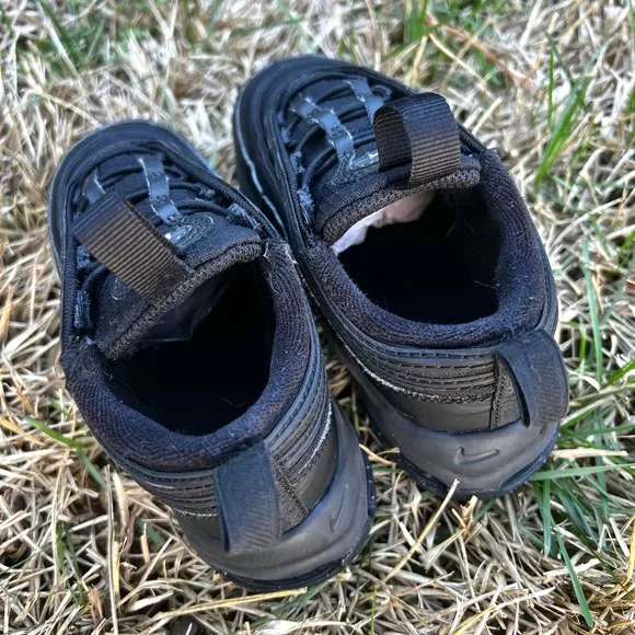 CLEAN Nike Air Max 97 size 9c Triple Black Toddler shoes 2024