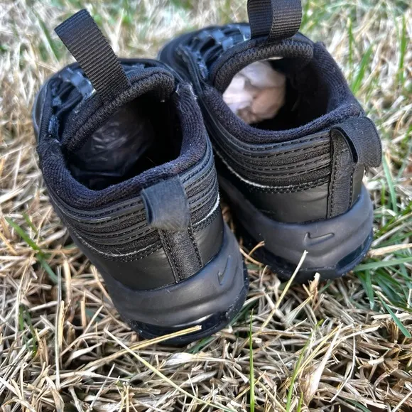 CLEAN Nike Air Max 97 size 9c Triple Black Toddler shoes 2024