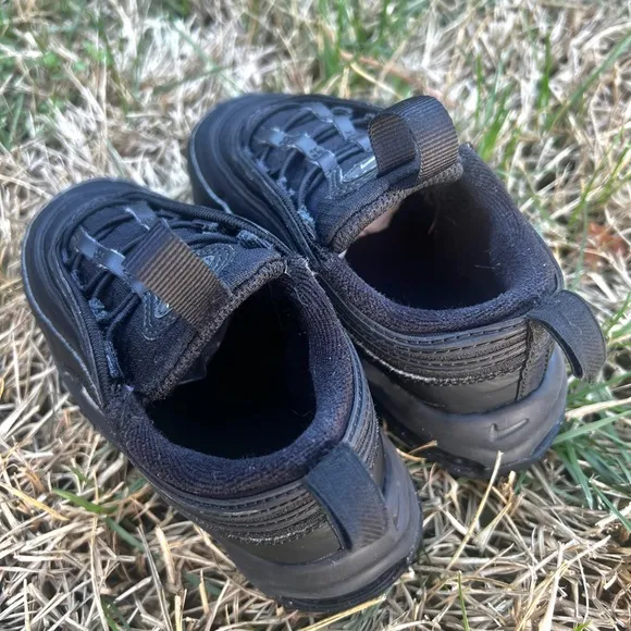 CLEAN Nike Air Max 97 size 9c Triple Black Toddler shoes 2024