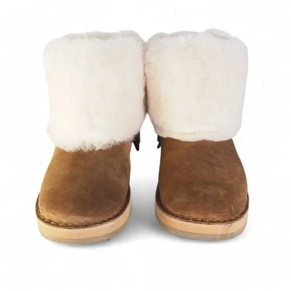 Cloud Nine Sheepskin Trixie Zipper Boots Chestnut Brown 1904 Women's 8