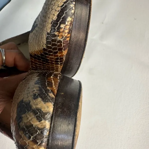 Coach Buffy Python Snake Skin Q645 Leather Heels Size 9.5B