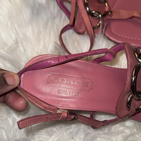 Coach EST.1941 heal vintage sandal made in Italy GUC