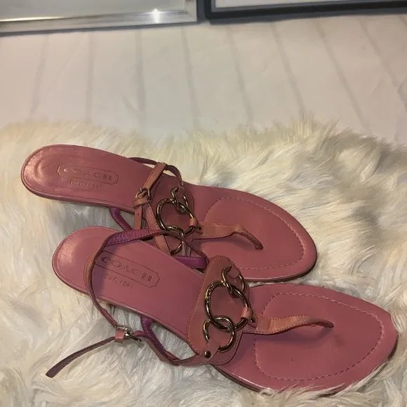 Coach EST.1941 heal vintage sandal made in Italy GUC