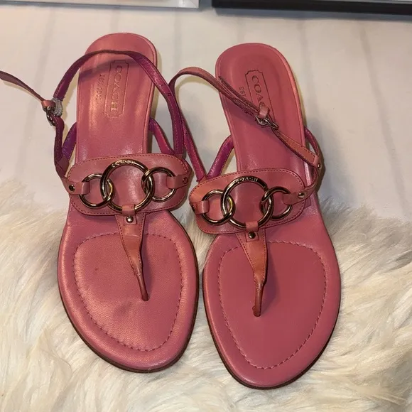 Coach EST.1941 heal vintage sandal made in Italy GUC