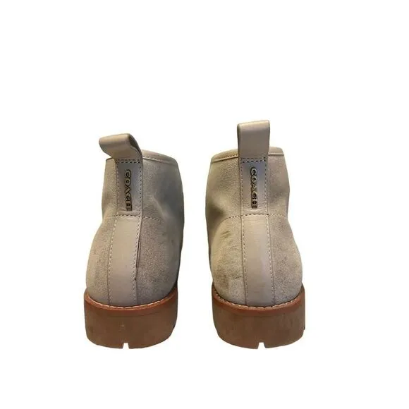 COACH Men's Desert Lace-Lace-Up Boot Tan Nuetral Sand Men's Size 8D