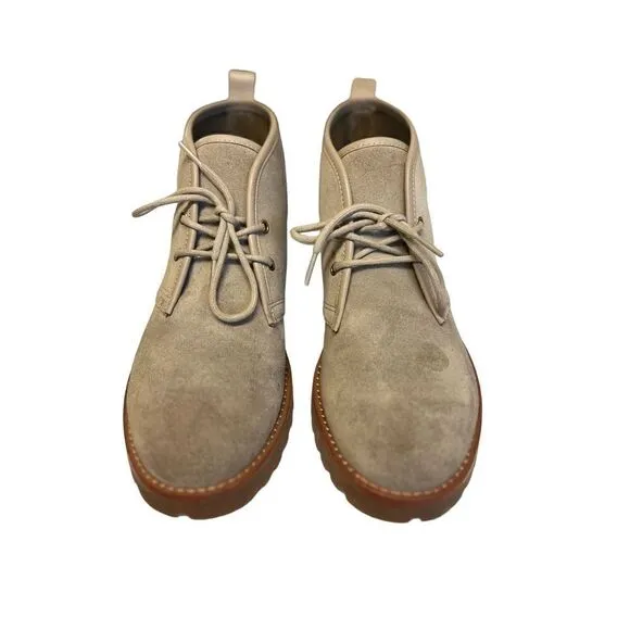 COACH Men's Desert Lace-Lace-Up Boot Tan Nuetral Sand Men's Size 8D